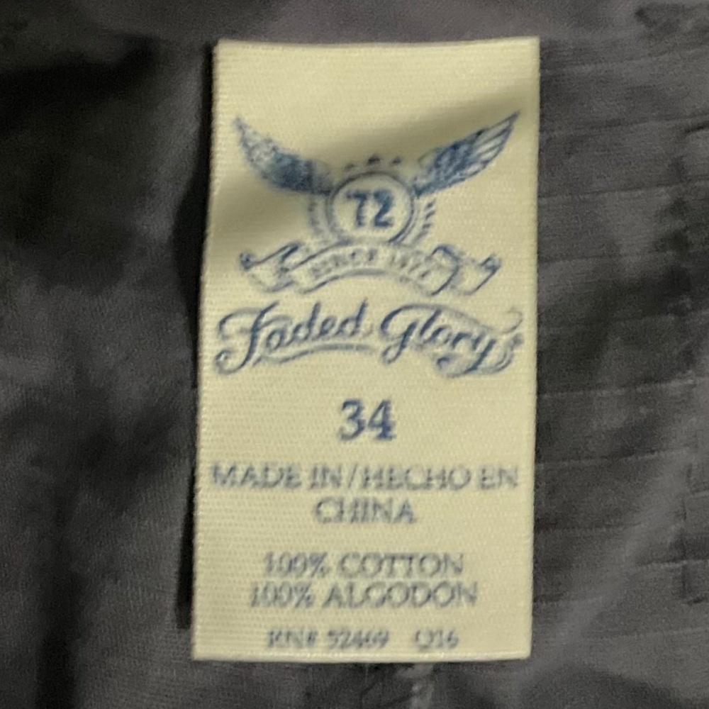Faded Glory Dark Gray Shorts Sz 34 - Picture 6 of 9